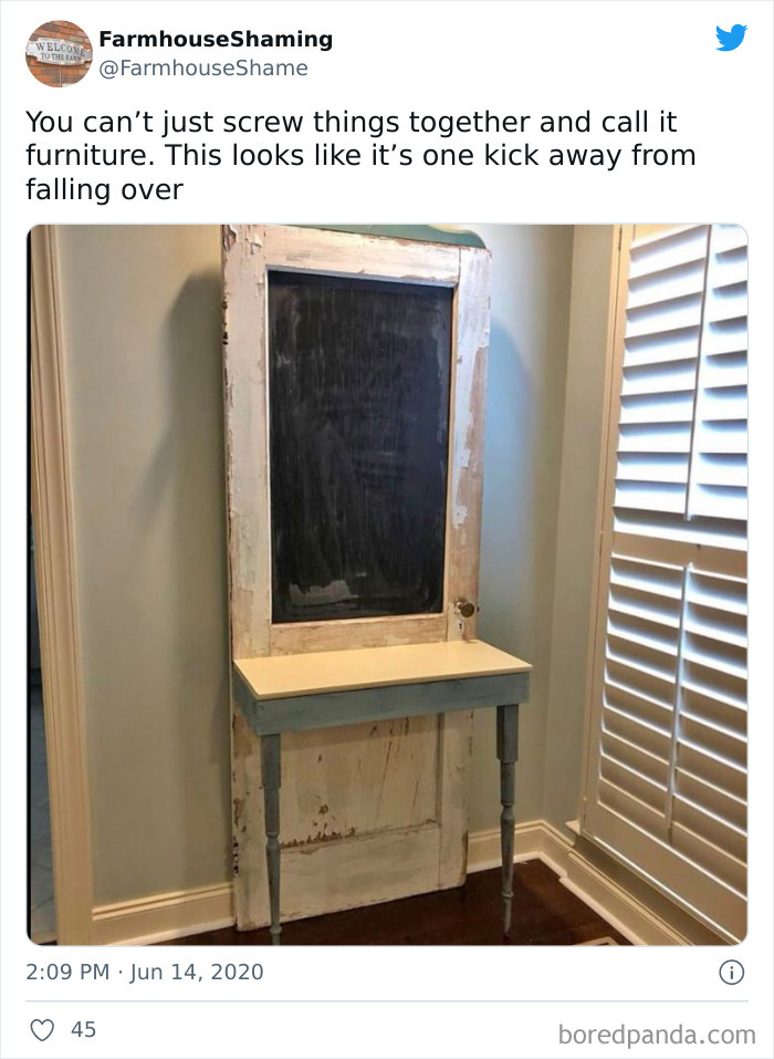 This Twitter Account Is Shaming Homes That Try Too Hard To Come Off As Chic Farmhouses, Here Are 40 Of Its Funniest Pics This Twitter Account Is Shaming Homes That Try Too Hard To Come Off As Chic Farmhouses, Here Are 40 Of Its Funniest Pics