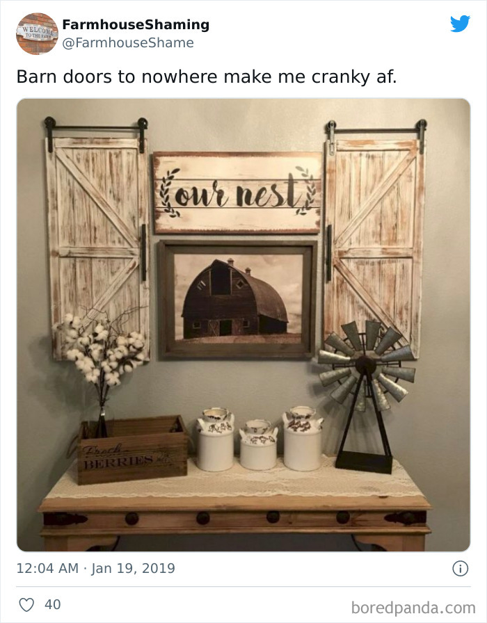 This Twitter Account Is Shaming Homes That Try Too Hard To Come Off As Chic Farmhouses, Here Are 40 Of Its Funniest Pics This Twitter Account Is Shaming Homes That Try Too Hard To Come Off As Chic Farmhouses, Here Are 40 Of Its Funniest Pics