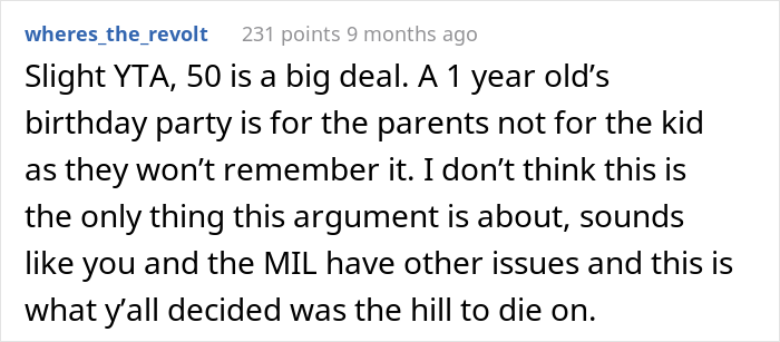 “AITA For Calling My MIL A Crybaby And Saying Her Birthday Isn’t As Important As My Son’s First Birthday?” “AITA For Calling My MIL A Crybaby And Saying Her Birthday Isn’t As Important As My Son’s First Birthday?”