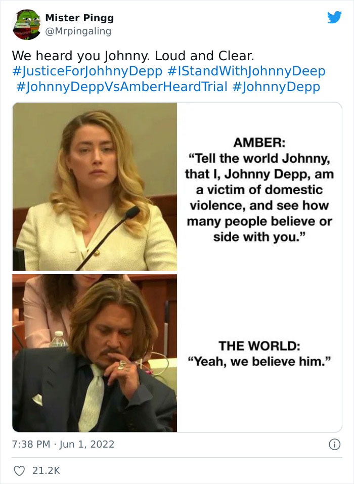 40 Of The Best Reactions People Posted In Response To Johnny Depp Winning His Defamation Lawsuit Against Ex-Wife Amber Heard