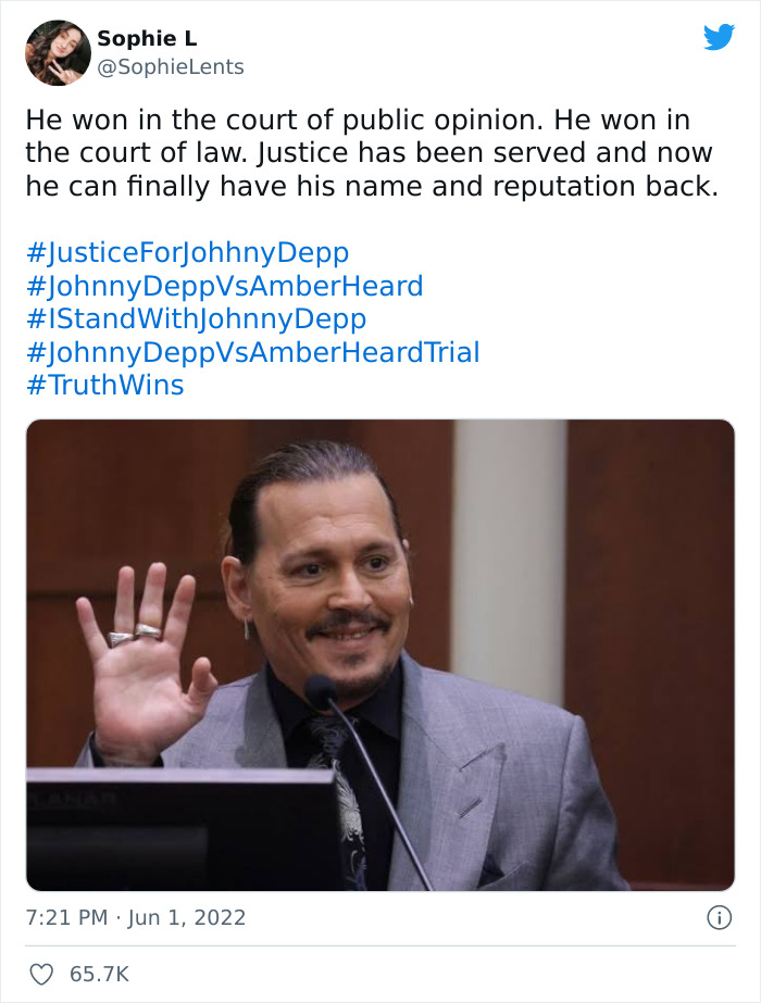 40 Of The Best Reactions People Posted In Response To Johnny Depp Winning His Defamation Lawsuit Against Ex-Wife Amber Heard