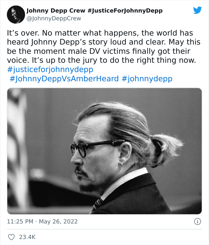 40 Of The Best Reactions People Posted In Response To Johnny Depp Winning His Defamation Lawsuit Against Ex-Wife Amber Heard