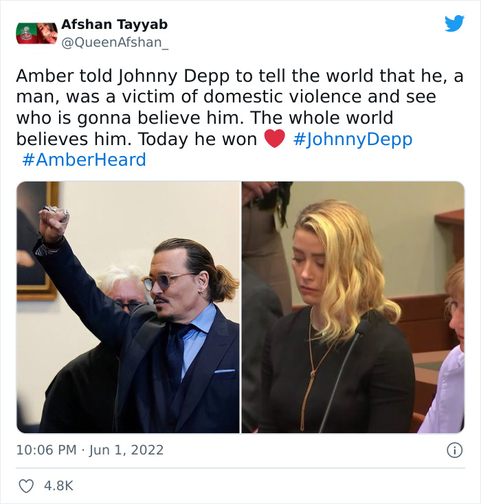 40 Of The Best Reactions People Posted In Response To Johnny Depp Winning His Defamation Lawsuit Against Ex-Wife Amber Heard