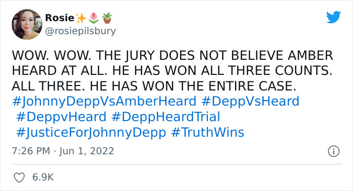 40 Of The Best Reactions People Posted In Response To Johnny Depp Winning His Defamation Lawsuit Against Ex-Wife Amber Heard