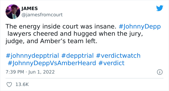 40 Of The Best Reactions People Posted In Response To Johnny Depp Winning His Defamation Lawsuit Against Ex-Wife Amber Heard