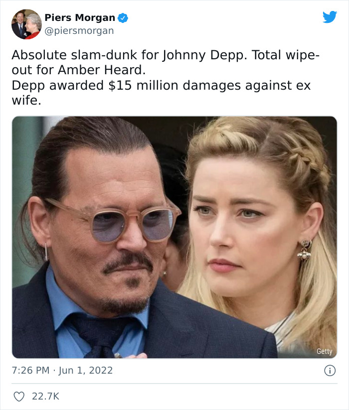 40 Of The Best Reactions People Posted In Response To Johnny Depp Winning His Defamation Lawsuit Against Ex-Wife Amber Heard