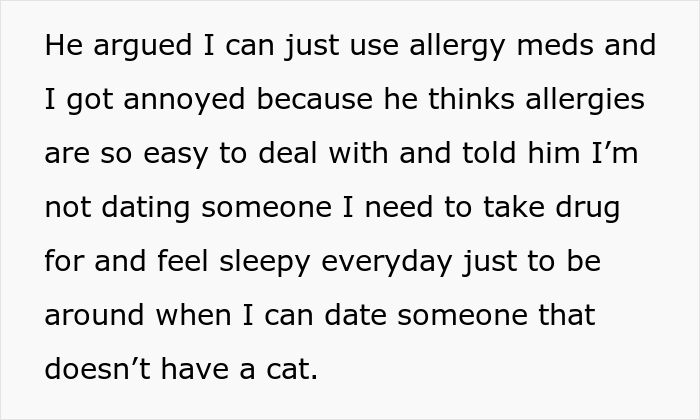 Person That Suffers From Allergy Went On A Date With A Cat Owner, Guy Caused A Scene When Told The Relationship Wasn’t Going To Work Person That Suffers From Allergy Went On A Date With A Cat Owner, Guy Caused A Scene When Told The Relationship Wasn’t Going To Work