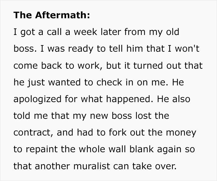 Boss Demands Muralists Paint During Rainfall, Which Inevitably Destroys It Because Of Malicious Compliance Boss Demands Muralists Paint During Rainfall, Which Inevitably Destroys It Because Of Malicious Compliance