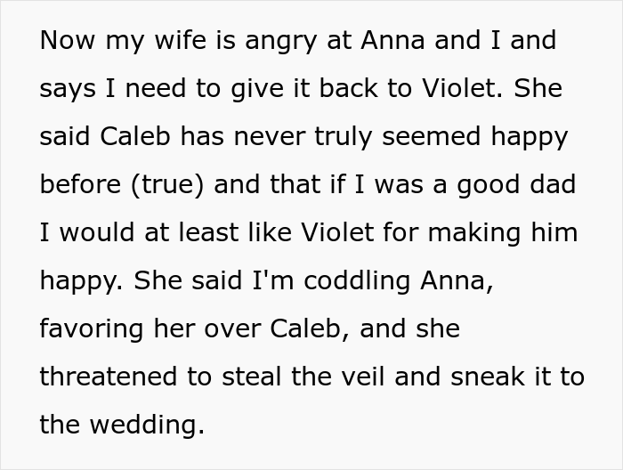 Man’s About To Marry His Sister’s Bully, Father Refuses To Give Her His Grandmother’s Heirloom Veil And Causes Family Drama Man’s About To Marry His Sister’s Bully, Father Refuses To Give Her His Grandmother’s Heirloom Veil And Causes Family Drama