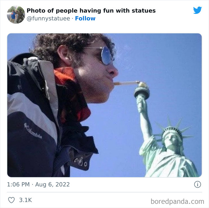 &#8220;And This Is Why We Were Asked To Leave&#8221;: 40 Times People Took Their Photos With Statues To Another Level