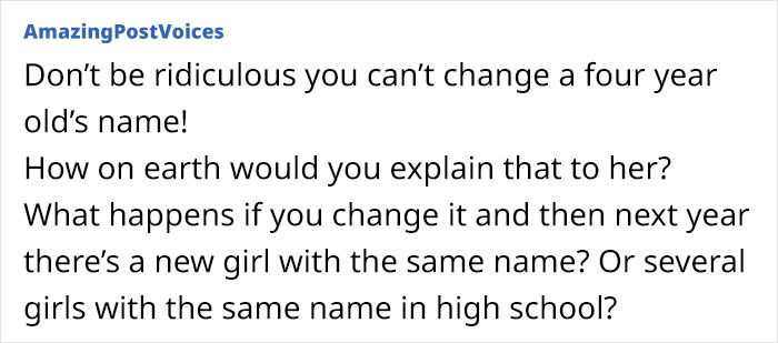 “I Love Her Name But HATE It’s So Common Now”: Mom Asks If She’s Being Unreasonable For Wanting To Change Her 4-Year-Old’s Name “I Love Her Name But HATE It’s So Common Now”: Mom Asks If She’s Being Unreasonable For Wanting To Change Her 4-Year-Old’s Name