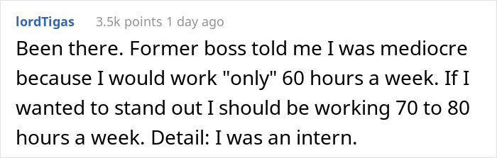 Boss Wants To Fire This Person Because They Don’t Want To Work More Than 60 Hours A Week Boss Wants To Fire This Person Because They Don’t Want To Work More Than 60 Hours A Week