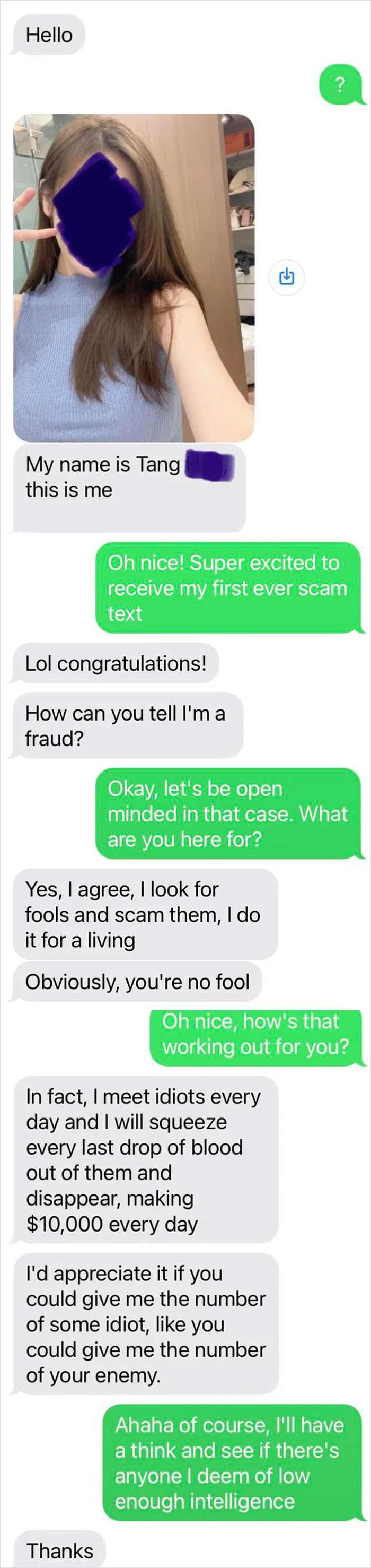 30 Of The Funniest Conversations People Have Had With Scammers (New Pics) 30 Of The Funniest Conversations People Have Had With Scammers (New Pics)