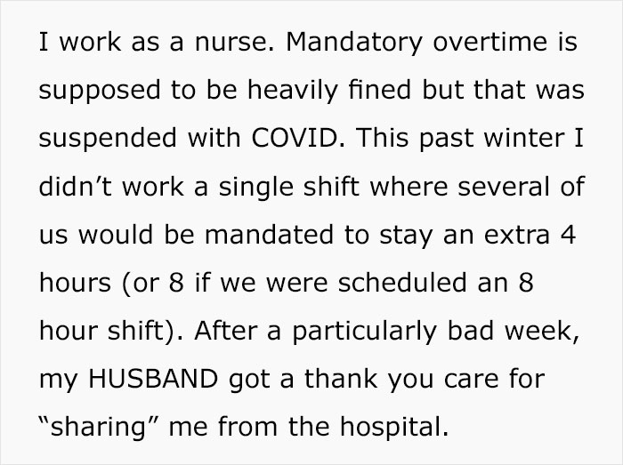 “My Husband Got A Thank You Card For ‘Sharing’ Me With The Hospital”: Nurse’s Infuriating Note Goes Viral Online “My Husband Got A Thank You Card For ‘Sharing’ Me With The Hospital”: Nurse’s Infuriating Note Goes Viral Online