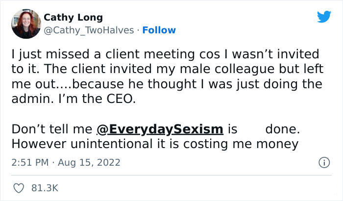 This Twitter Thread Is All About Casual Sexism At Work, And 30 Women Join In Sharing Their Infuriating Examples This Twitter Thread Is All About Casual Sexism At Work, And 30 Women Join In Sharing Their Infuriating Examples