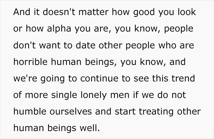 The Number Of “Lonely, Single Men” Is On The Rise Due To Women Choosing Healthier Relationships, And The Internet Finds It Funny The Number Of “Lonely, Single Men” Is On The Rise Due To Women Choosing Healthier Relationships, And The Internet Finds It Funny