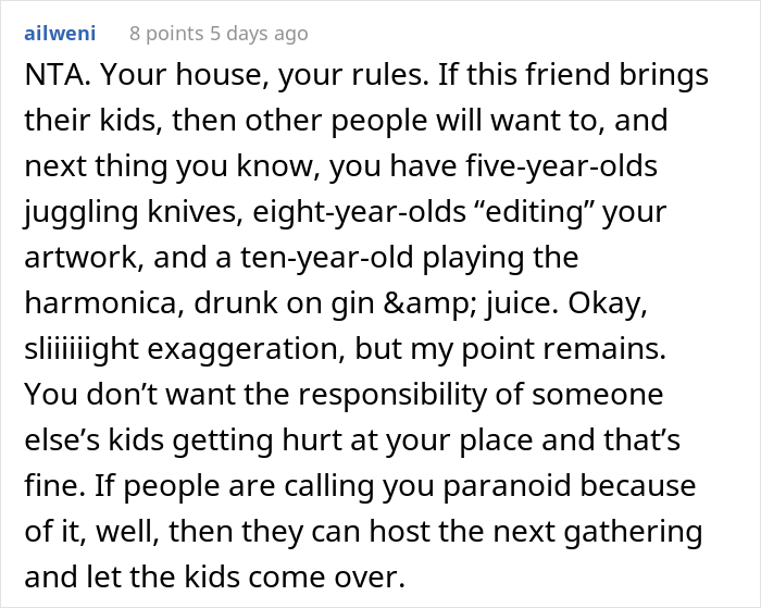 ‘Empty Nest’ Couple Gets Called Jerks For Not Allowing Friend’s Kids Over As They Consider Their House Not Safe For Children ‘Empty Nest’ Couple Gets Called Jerks For Not Allowing Friend’s Kids Over As They Consider Their House Not Safe For Children