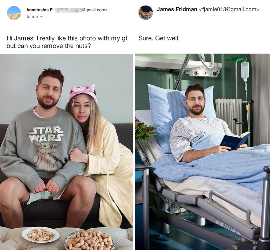 New Hilarious Photoshop Edits By Master Troll James Fridman Who Takes Photo Requests Too Literally (18 Pics) New Hilarious Photoshop Edits By Master Troll James Fridman Who Takes Photo Requests Too Literally (18 Pics)