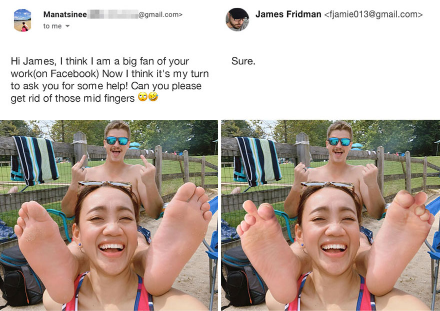 New Hilarious Photoshop Edits By Master Troll James Fridman Who Takes Photo Requests Too Literally (18 Pics) New Hilarious Photoshop Edits By Master Troll James Fridman Who Takes Photo Requests Too Literally (18 Pics)