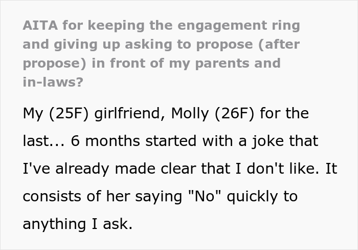 Woman Ruins Her Engagement With A Silly Inside Joke She Won’t Stop Making, Is Surprised When Girlfriend Takes Back The Ring Woman Ruins Her Engagement With A Silly Inside Joke She Won’t Stop Making, Is Surprised When Girlfriend Takes Back The Ring