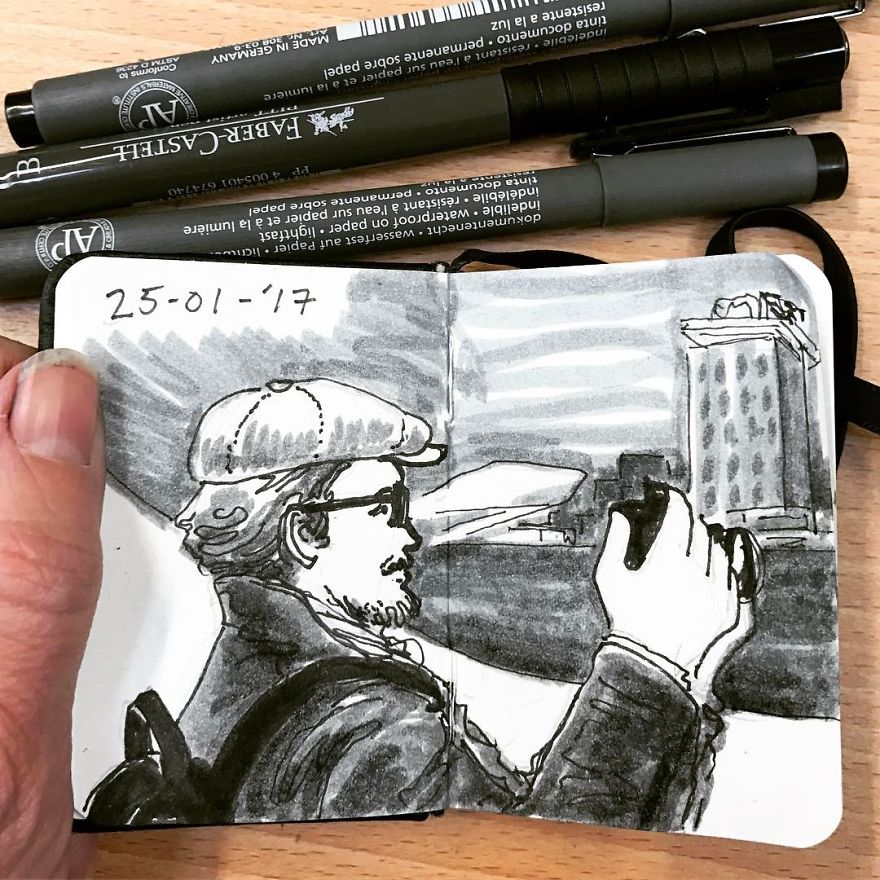 I Sketched Fellow Passengers On The Ferry In Amsterdam In A Tiny Sketchbook, Here’s The Result (30 Pics) I Sketched Fellow Passengers On The Ferry In Amsterdam In A Tiny Sketchbook, Here’s The Result (30 Pics)