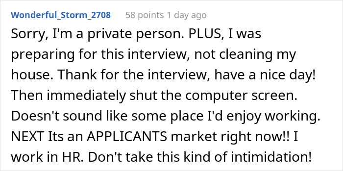 “Just Had A Zoom Job Interview, And The Recruiter Asked Me To ‘Show Her Around The Room’” “Just Had A Zoom Job Interview, And The Recruiter Asked Me To ‘Show Her Around The Room’”