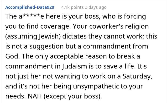 Woman&#8217;s Sister Dies Unexpectedly, She Asks For A Day Off Work, But Coworker Says No Because Of Her Religious Beliefs