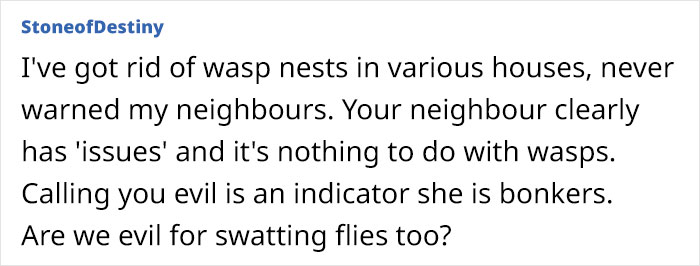 Neighbor Calls This Mom &#8220;Evil&#8221; For Asking Pest Control To Remove A Wasp Nest To Protect Her 5 Y.O. Kid, She Wonders If She&#8217;s A Jerk For Doing So