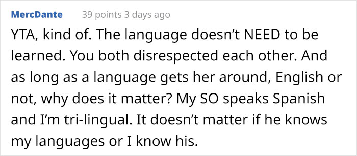 Woman Refuses To Learn Boyfriend’s Native Language Because “It’s Ugly” Despite Living There For 5 Years, Drama Ensues Woman Refuses To Learn Boyfriend’s Native Language Because “It’s Ugly” Despite Living There For 5 Years, Drama Ensues