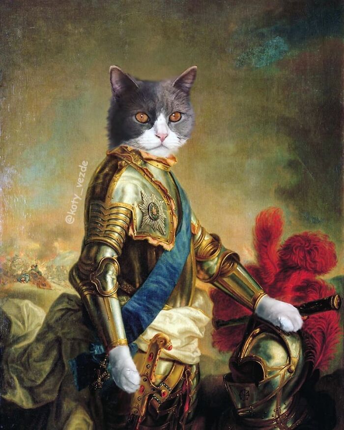 Artist Turns Pictures Of Cats Into Classical Paintings (56 Pics)