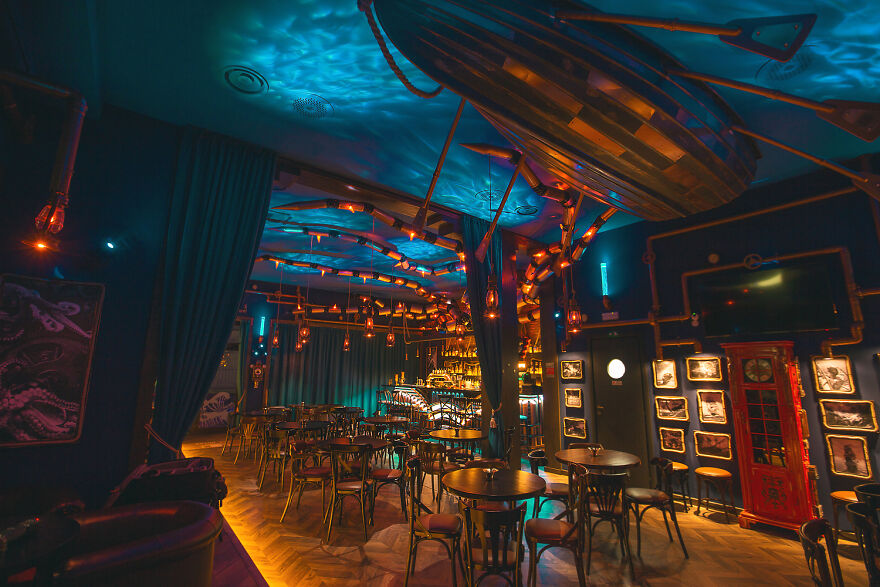 The Kraken Found A Sanctuary  In This Underwater-Themed Bar &#8220;The Abyss Pub&#8221; Which Was Designed By Us