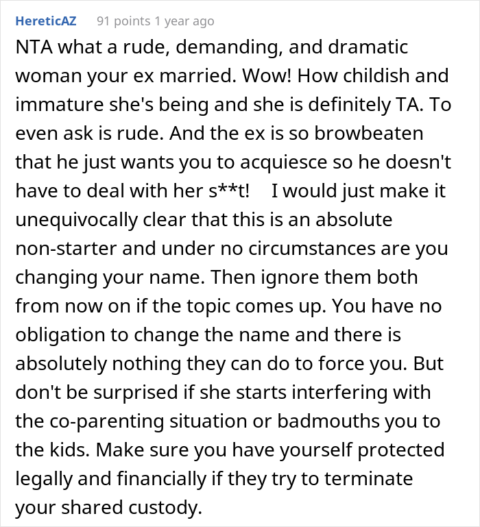 Man Contacts Ex Asking Her To Reconsider After She Refused To Change Her Surname When His New Wife Demanded Her To Do So Man Contacts Ex Asking Her To Reconsider After She Refused To Change Her Surname When His New Wife Demanded Her To Do So