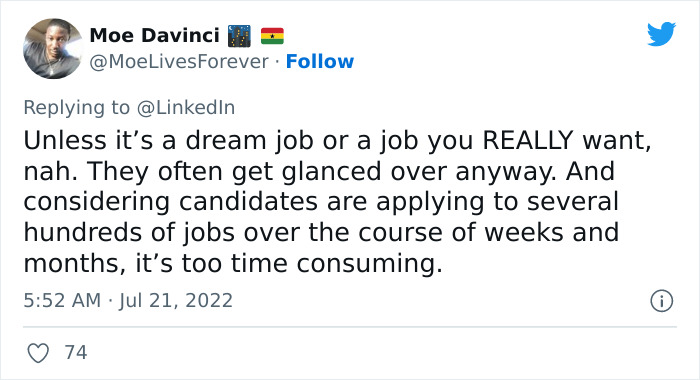 LinkedIn Dissed ‘Little Miss’ For Not Applying If There Is A Cover Letter Requirement And Twitter Users Respond LinkedIn Dissed ‘Little Miss’ For Not Applying If There Is A Cover Letter Requirement And Twitter Users Respond