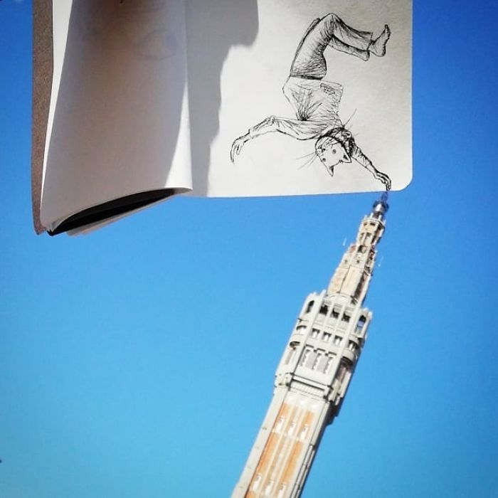 I “Complete” Things I Find In My Environment With My Drawings (30 Pics) I “Complete” Things I Find In My Environment With My Drawings (30 Pics)