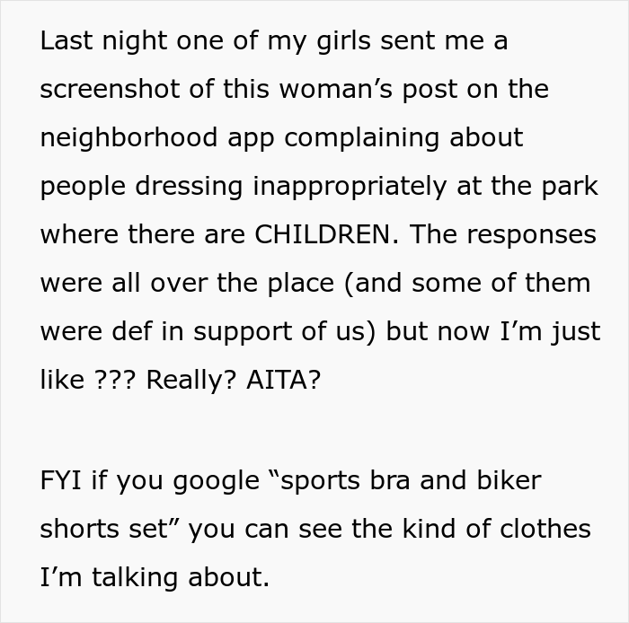 Mom Shames Plus-Size Woman For Wearing “Revealing” Clothes At The Park, She Wonders Whether She Was In The Wrong Here Mom Shames Plus-Size Woman For Wearing “Revealing” Clothes At The Park, She Wonders Whether She Was In The Wrong Here