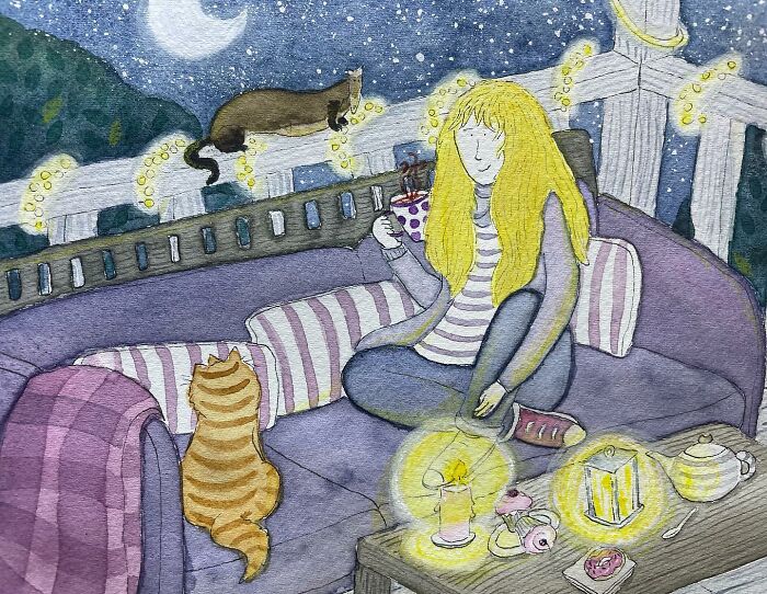 I Made These 40 Amusing Illustrations That Show The Perks Of Living With A Cat I Made These 40 Amusing Illustrations That Show The Perks Of Living With A Cat