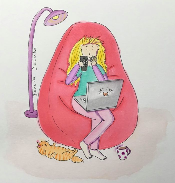 I Made These 40 Amusing Illustrations That Show The Perks Of Living With A Cat I Made These 40 Amusing Illustrations That Show The Perks Of Living With A Cat