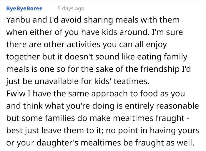 Family Has A Strict “Clean Your Plate” Rule For Their Kids And Try To Enforce It On Friend’s Child As Well, But Mom Is Not Having It Family Has A Strict “Clean Your Plate” Rule For Their Kids And Try To Enforce It On Friend’s Child As Well, But Mom Is Not Having It