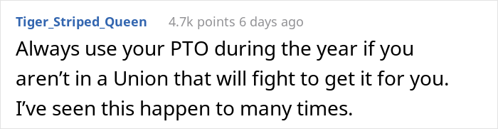 Loyal Employee Decides To Never Give His Employers 2 Weeks Notice About Leaving A Job After A Company Refused To Pay Him For His Unused PTO Loyal Employee Decides To Never Give His Employers 2 Weeks Notice About Leaving A Job After A Company Refused To Pay Him For His Unused PTO