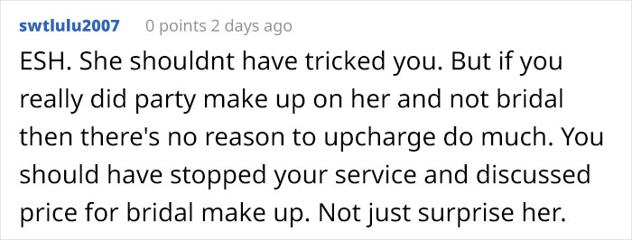 Makeup Artist Charges Woman $500 Instead Of $150 After Finding Out She’s A Bride, Asks If They’re A Jerk Makeup Artist Charges Woman $500 Instead Of $150 After Finding Out She’s A Bride, Asks If They’re A Jerk