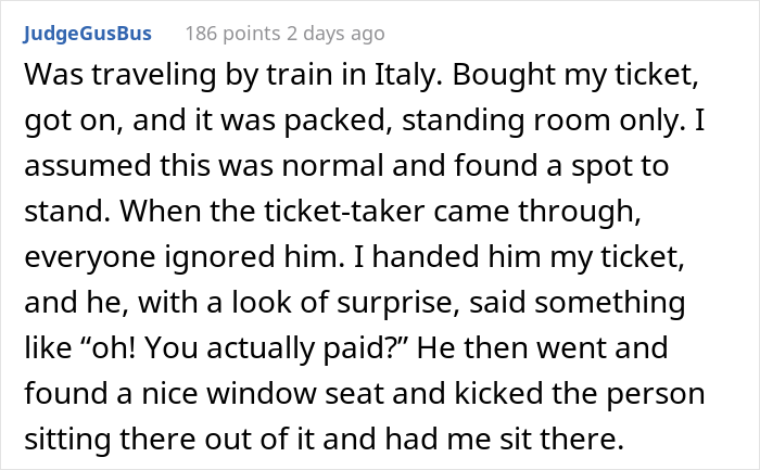 Guy’s Booked Train Seat Gets Taken By Arrogant Passenger, He Does The Same With First Class Seat Because The Conductor Couldn’t Help Him About It Guy’s Booked Train Seat Gets Taken By Arrogant Passenger, He Does The Same With First Class Seat Because The Conductor Couldn’t Help Him About It