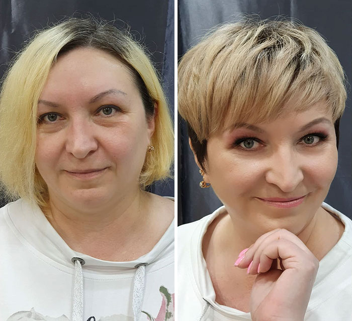 A Makeup Artist And Hairstylist Post 30 Before-And-After Shots Of Clients Who Told Them To “Do Something” (New Pics) A Makeup Artist And Hairstylist Post 30 Before-And-After Shots Of Clients Who Told Them To “Do Something” (New Pics)