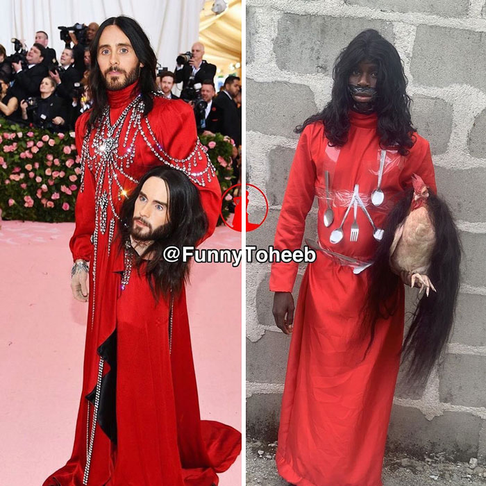 30 Hilarious Low-Cost Recreations Of Ridiculous Celebrity Outfits By Funny Toheeb (New Pics) 30 Hilarious Low-Cost Recreations Of Ridiculous Celebrity Outfits By Funny Toheeb (New Pics)