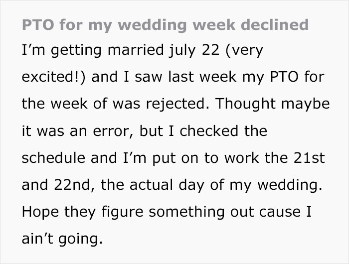 “My Boss Texted Me While I Was At My Mother’s Funeral”: 30 Of The Worst Times Shameless Bosses Refused Day-Off Requests “My Boss Texted Me While I Was At My Mother’s Funeral”: 30 Of The Worst Times Shameless Bosses Refused Day-Off Requests