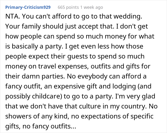 Sister RSVPs ‘No’ To Her Own Brother’s Wedding Because It’s Way Too Expensive, Asks The Internet If She Was A Jerk Sister RSVPs ‘No’ To Her Own Brother’s Wedding Because It’s Way Too Expensive, Asks The Internet If She Was A Jerk