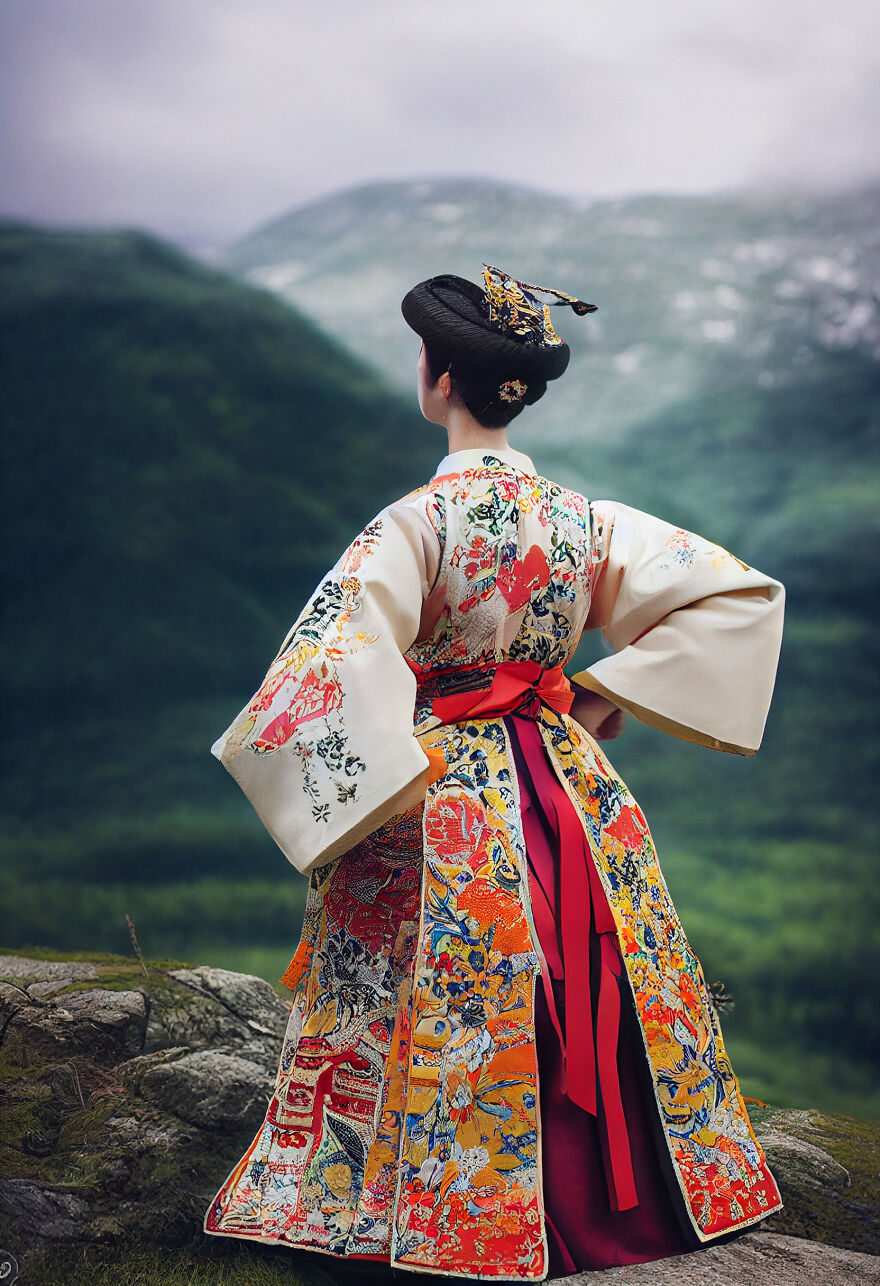 I Blend International Fashion Trends, And This Time Norway Meets Japan With A Traditional Bunad Combined With Kimono (6 Pics) I Blend International Fashion Trends, And This Time Norway Meets Japan With A Traditional Bunad Combined With Kimono (6 Pics)