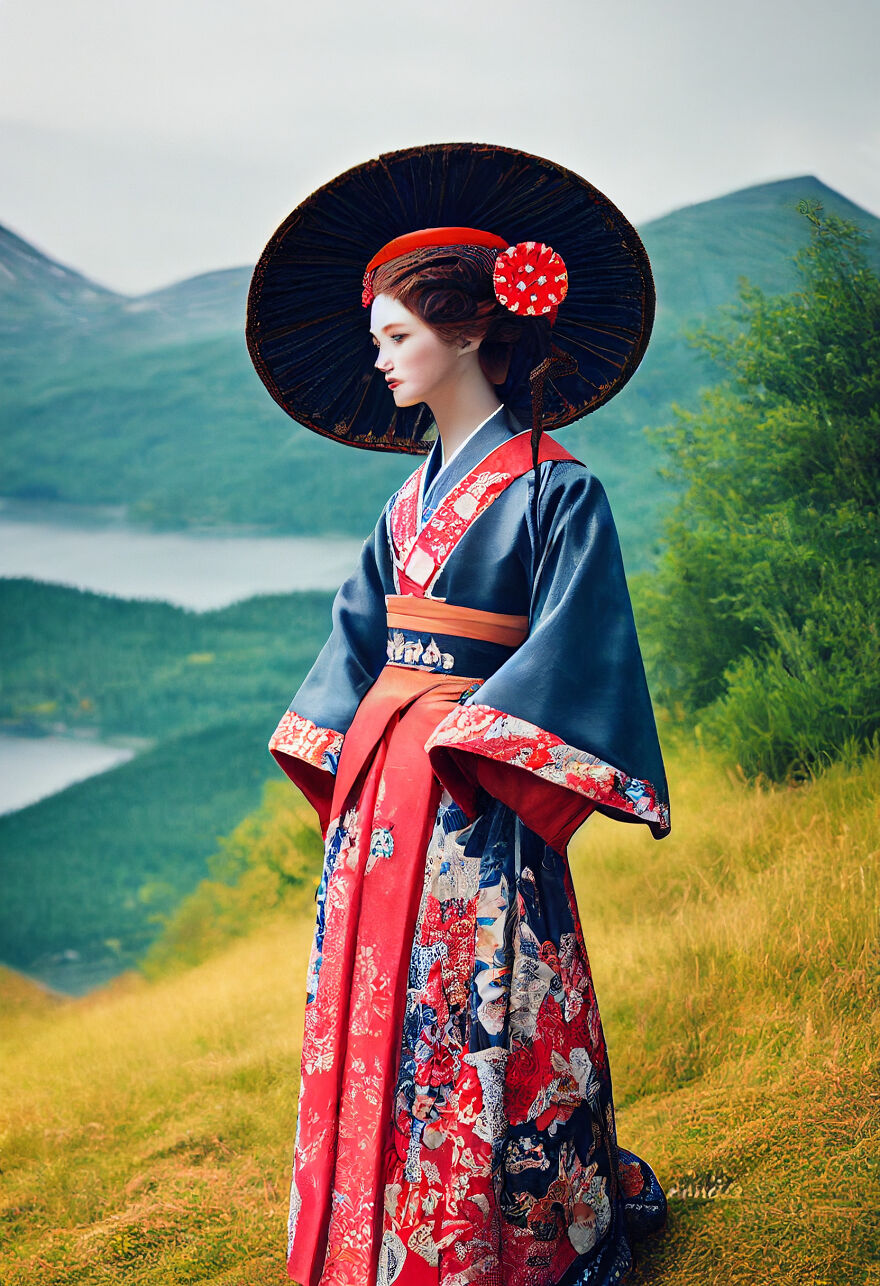I Blend International Fashion Trends, And This Time Norway Meets Japan With A Traditional Bunad Combined With Kimono (6 Pics) I Blend International Fashion Trends, And This Time Norway Meets Japan With A Traditional Bunad Combined With Kimono (6 Pics)