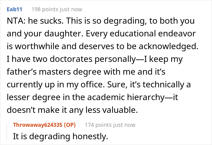 “AITA For Refusing To Take Down My Daughter’s Graduation Photo And Replace It With My Husband’s Graduation Photo?” “AITA For Refusing To Take Down My Daughter’s Graduation Photo And Replace It With My Husband’s Graduation Photo?”