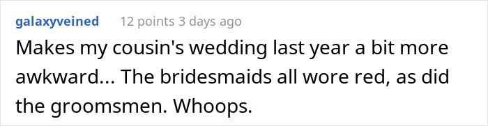 Woman Wears Red Dress To Cousin’s Wedding To Show That She Slept With The Groom First, But The Bride Outsmarts Her Woman Wears Red Dress To Cousin’s Wedding To Show That She Slept With The Groom First, But The Bride Outsmarts Her