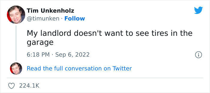 Landlord Is Upset That Tenant Keeps A Spare Tire In His Garage Landlord Is Upset That Tenant Keeps A Spare Tire In His Garage